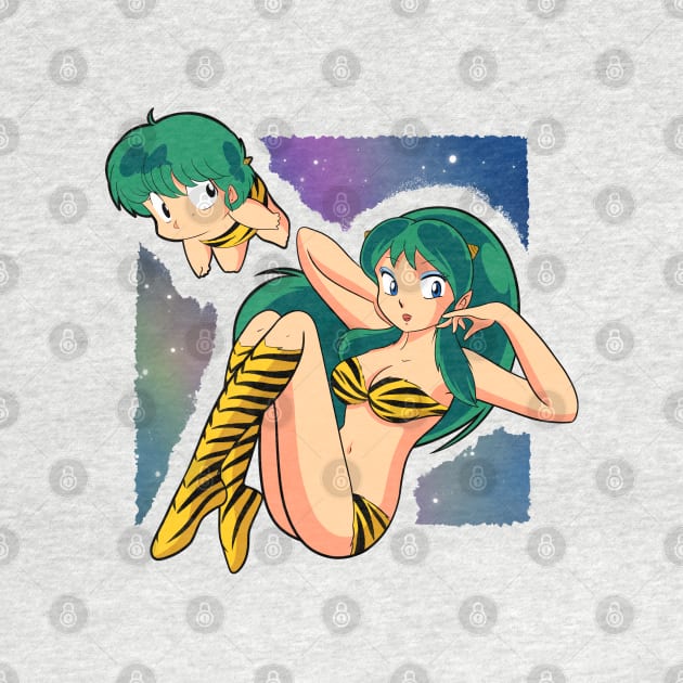 Ten and Lum (Urusei Yatsura) design by Yasimuf